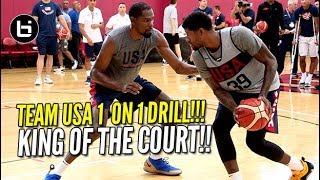 USA BASKETBALL CRAZY 1 ON 1 DRILL Kevin Durant vs Paul George amp More [upl. by Midas]