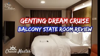 Genting Dream Cruise Balcony State Room Review [upl. by Drusie]