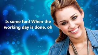 Miley Cyrus Girls Just Wanna Have Fun Lyrics On Screen [upl. by Arytal]