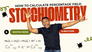 Chemistry  Stoichiometry  How to calculate percentage yield [upl. by Ezitram]