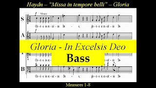 Haydn  Missa In Tempore Belli  Paukenmesse  2a Gloria  In Excelsis Deo  Bass [upl. by Ivonne692]