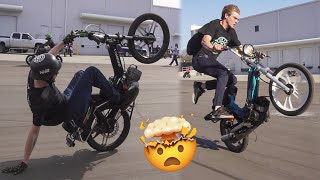 Riding with the WORLDS BEST MOPED STUNTERS [upl. by Edobalo839]