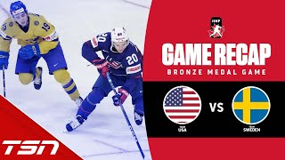 USA vs Sweden  2023 World Juniors Highlights [upl. by Fawcette]