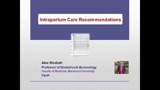 Intrapartum Care Recommendations [upl. by Ahusoj]