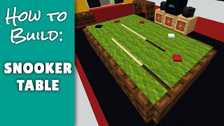 Snooker Table  Minecraft Furniture [upl. by Robina]