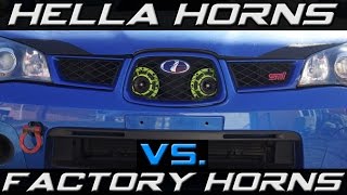 Hella Horns vs Factory Horns  Sound Comparison [upl. by Ilyk]