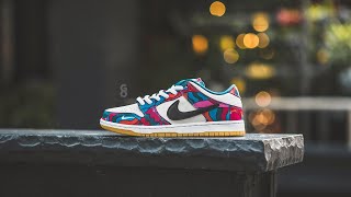 Parra x Nike SB Dunk Low Pro QS quotAbstract Artquot Review amp OnFeet [upl. by Brice448]