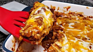 BEEF ENCHILADAS  Easy Enchilada Sauce Recipe  How To Make Cheesy Baked Enchiladas [upl. by Ramal]