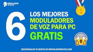 🥇 6 MEJORES MODULADORES DE VOZ PC GRATIS 2021 FUNCIONA 😲 [upl. by Harragan]