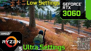 PUBG  RTX 3060 12GB  Ultra amp Low Settings [upl. by Letisha]