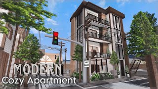 BLOXBURG Modern Cozy Apartment  speedbuild  tour ♡ [upl. by Leah]