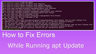 How to Fix Repository Errors While Running apt update on ubuntu Linux [upl. by Anitsud]