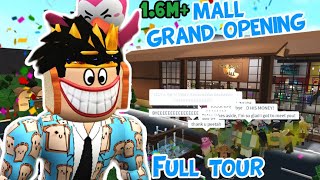 MY BLOXBURG MALL FULL TOUR AND GRAND OPENING it was chaotic [upl. by Sivatco]