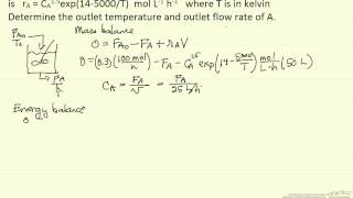 Adiabatic CSTR Example [upl. by Rinee947]