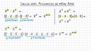 Calcul avec puissances de même base [upl. by Ena]