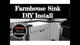 Installing a Kohler Farmhouse Sink DIY How To Kitchen Remodel 4 [upl. by Esirec223]