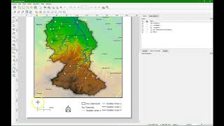 How to design a catchment map in the print layout of QGIS [upl. by Wareing]