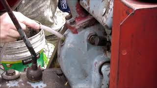 MASSEY FERGUSON T20 TRACTOR STEERING BOX FLUID CHANGE [upl. by Boony438]