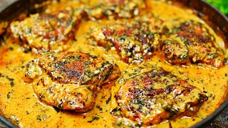 Creamy Garlic Chicken Recipe  Easy Baked Chicken in Creamy Garlic Sauce [upl. by Ain]