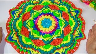 MANDALA DE LA ALEGRIA TEJIDO A CROCHET PASO A PASO PARTE 2 [upl. by Afital506]