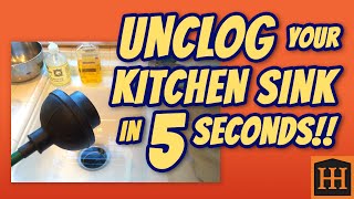 How to Unclog Kitchen Sink in 5 Seconds [upl. by Schram176]