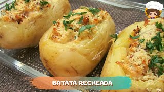 BATATA RECHEADA DE FORNO  MIL DELÍCIAS NA COZINHA [upl. by Ruddy]