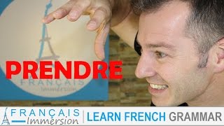 PRENDRE Conjugation amp Meaning to take present tense  FUN Learn French Verbs [upl. by Socram]