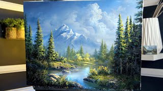 A Classic Mountain Painting in Oils  Paint with Kevin ® [upl. by Ystap]