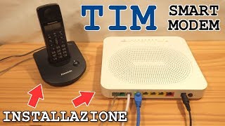 Tim Smart Modem • Unboxing installazione e test [upl. by Anairt]