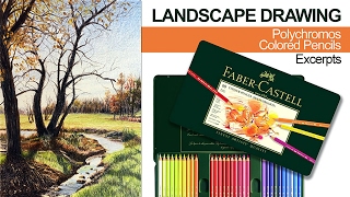 Landscape Drawing With Colored Pencils [upl. by Auqenehs]