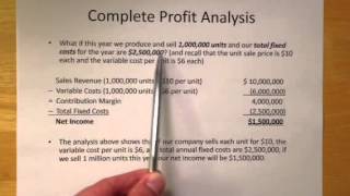 Contribution Margin and CVP Analysis Part 1 of 2 [upl. by Yvette127]