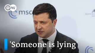 Ukraine President Zelenskyy delivers impassioned speech at MSC 2022  DW News [upl. by Sigismond]