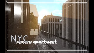 Bloxburg speedbuild NYC Modern Apartment  speedbuild part two [upl. by Nylzaj]