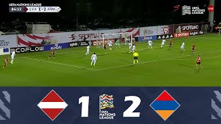 Latvia vs Armenia 12  UEFA Nations League 202425  Match Highlights [upl. by Andrews]