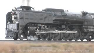 Union Pacific 844 Highball out of Laramie [upl. by Aniryt]