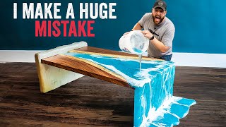 CRAZY Epoxy Waterfall River Table Build 🌊 [upl. by Cattier]