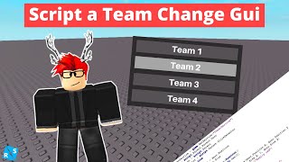 Roblox Scripting Tutorial How to Script a Team Change GUI [upl. by Gemperle]