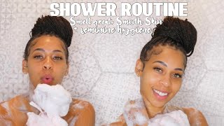 MY SHOWER ROUTINE FOR SMOOTH GLOWY SKIN [upl. by Kayle]