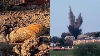 Enormous 80YearOld WWII Bomb Detonated in English City [upl. by Gnaoh]