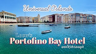 Walkthrough of Loews Portofino Bay Hotel at Universal Orlando  2021 [upl. by Orion544]