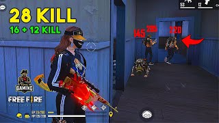 28 Kill Duo vs Squad Ajjubhai and Jontybhai OverPower Gameplay  Garena Free Fire [upl. by Katrinka959]