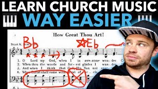 Simple Trick to Learn Church Music WAY Easier on Piano [upl. by Ttnerb]