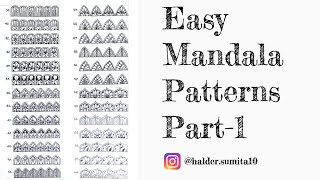 100 Easy Mandala Patterns For Beginners Part1 [upl. by Ardnoik421]