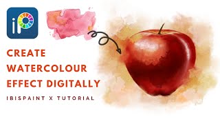 How To Create Watercolour Effect on Ibispaint X  Tutorial  Painting Process  Brush Details [upl. by Neelik]