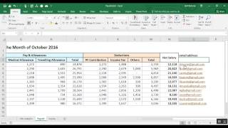 VBA Code to Get PDF of Salary Slip and Send it through Email [upl. by Turne]