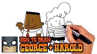 How to Draw George and Harold  Captain Underpants [upl. by Eelyek]