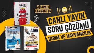 TARIM VE HAYVANCILIK  SORU ÇÖZÜMÜ CANLI YAYIN [upl. by Adnohral]