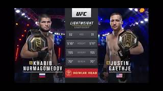 Khabib Nurmagomedov Vs Justin Gaethje Full Fight Ufc 254 Main Event [upl. by Everrs]