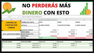 🤑 Control De Créditos Plantilla Excel  Como Gestionar tus cuentas por cobrar [upl. by Iblehs944]