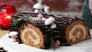 Bûche de Noël A French Christmas Dessert • Tasty [upl. by Lenora]